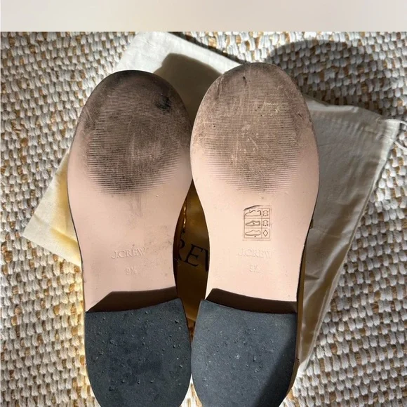 J. Crew Metallic Gold Croc-Embossed Loafers - Picture 2 of 3